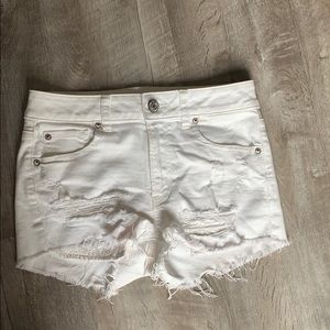 White American eagle jean shorts